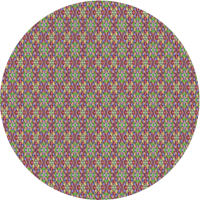 Sideview of Patterned Dark Raspberry Purple Novelty Rug, pat3016