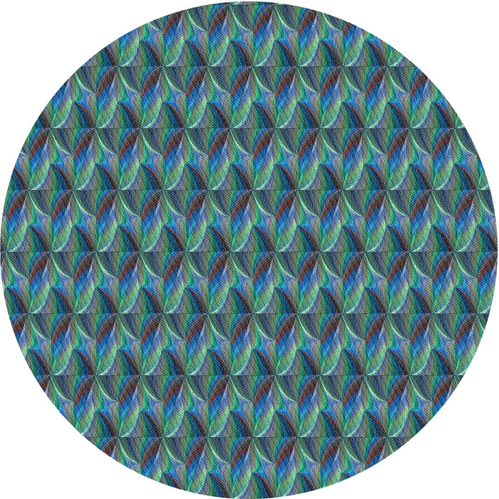 Square Patterned Blue Rug, pat3017lblu