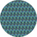 Square Patterned Blue Rug, pat3017lblu