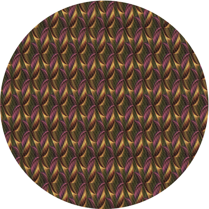 Square Patterned Saddle Brown Rug, pat3018brn