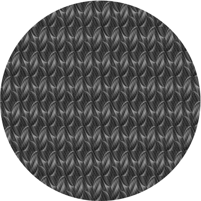 Square Patterned Charcoal Black Rug, pat3018gry