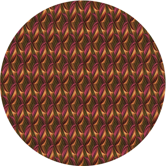 Square Patterned Mahogany Brown Rug, pat3018org
