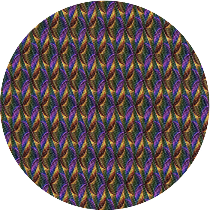 Sideview of Patterned Dark Purple Novelty Rug, pat3018