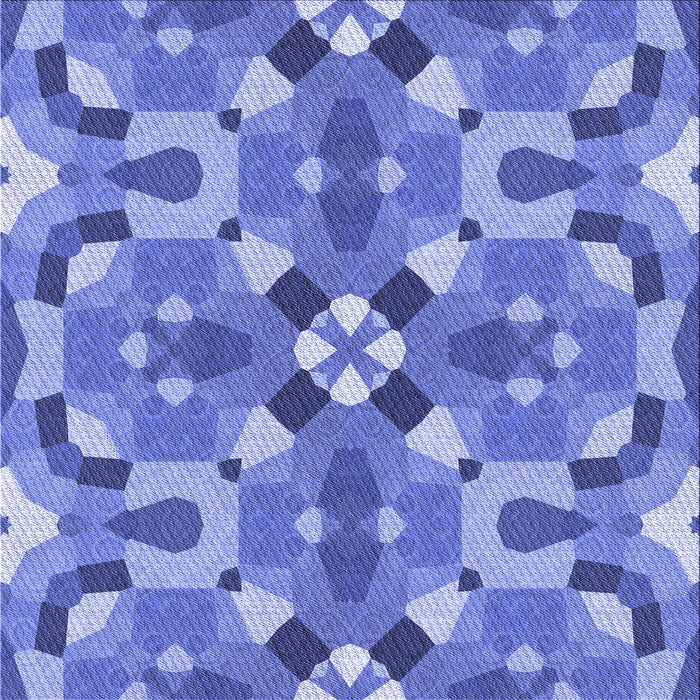 Round Patterned Denim Blue Rug, pat3019blu