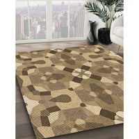 Patterned Red Brown Rug, pat3019brn