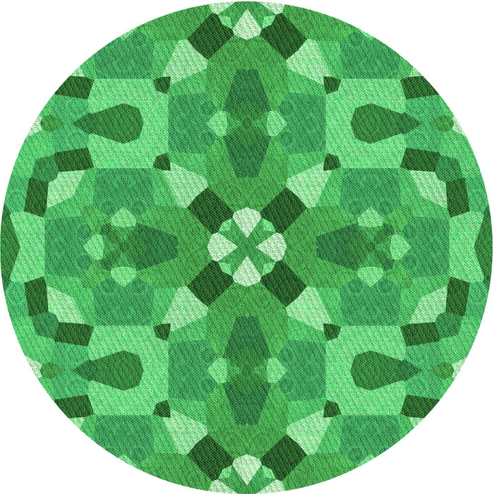 Square Patterned Neon Green Rug, pat3019grn