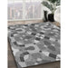 Machine Washable Transitional Ash Gray Rug in a Family Room, wshpat3019gry