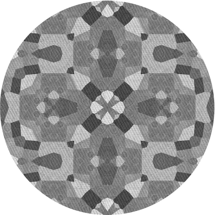 Square Patterned Ash Gray Rug, pat3019gry