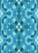 Patterned Bright Turquoise Blue Rug, pat3019lblu