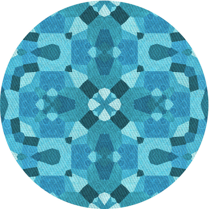 Square Machine Washable Transitional Bright Turquoise Blue Rug in a Living Room, wshpat3019lblu
