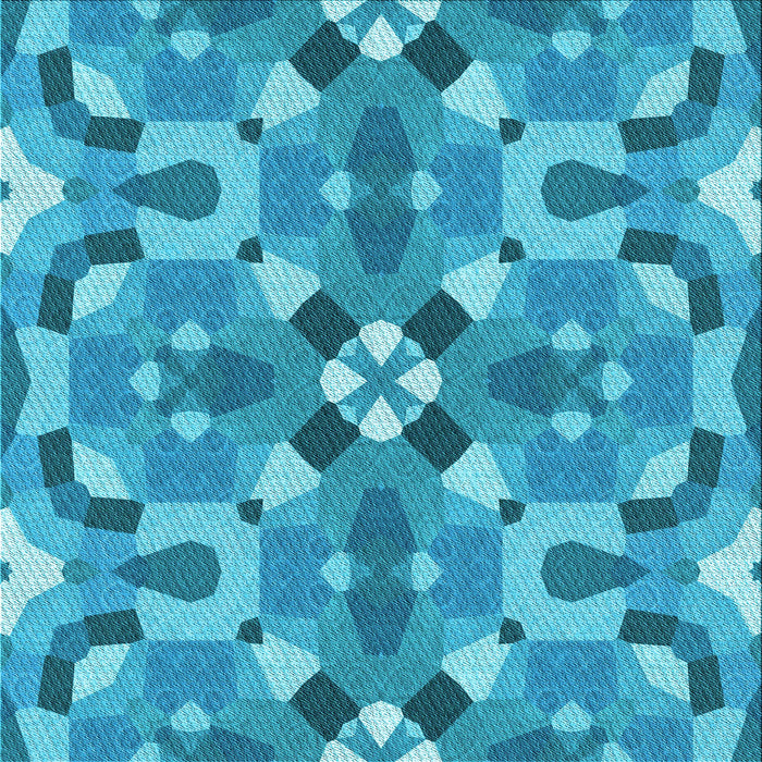 Round Patterned Bright Turquoise Blue Rug, pat3019lblu