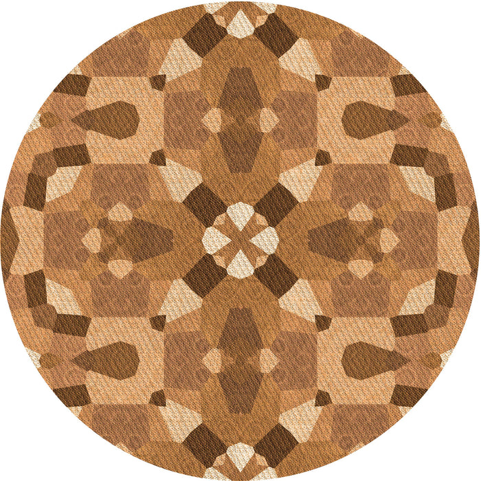 Square Patterned Orange Rug, pat3019org