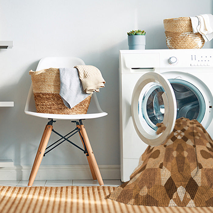 Machine Washable Transitional Orange Rug in a Washing Machine, wshpat3019org