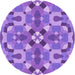 Square Patterned Purple Plum Purple Rug, pat3019pur