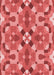 Machine Washable Transitional Red Rug, wshpat3019rd