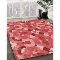 Patterned Red Rug, pat3019rd