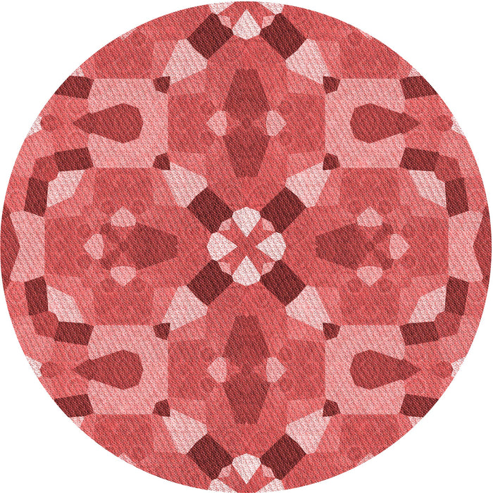 Square Patterned Red Rug, pat3019rd