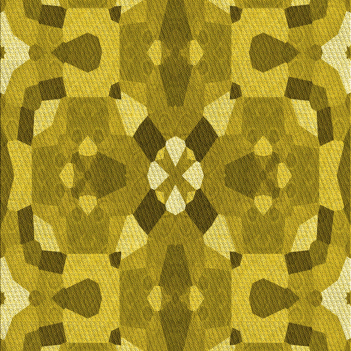 Patterned Dark Yellow Green Rug, pat3019yw
