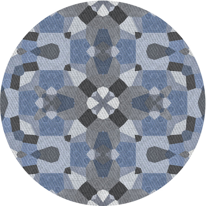 Sideview of Patterned Light Steel Blue Novelty Rug, pat3019