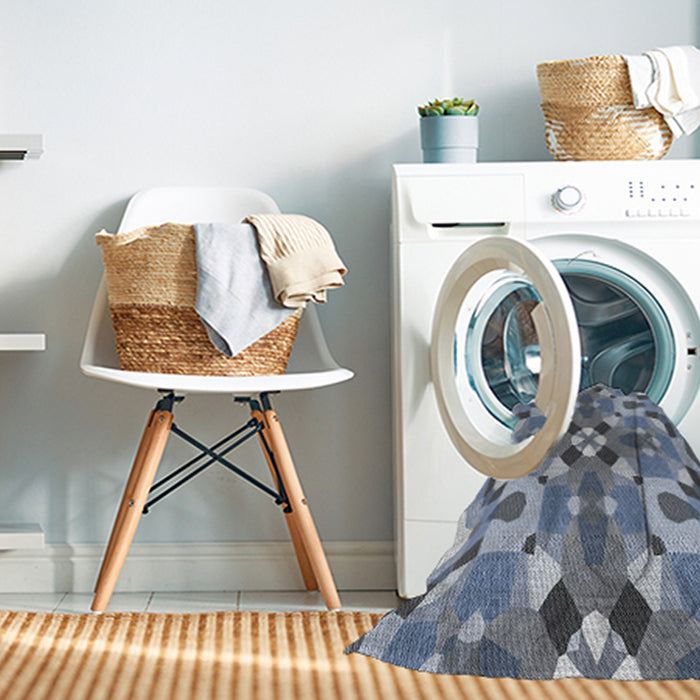 Machine Washable Transitional Light Steel Blue Rug in a Washing Machine, wshpat3019