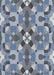 Patterned Light Steel Blue Novelty Rug, pat3019