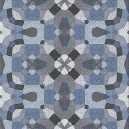 Square Patterned Light Steel Blue Novelty Rug, pat3019