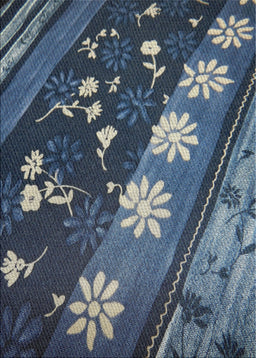 Patterned Deep-Sea Blue Novelty Rug, pat301