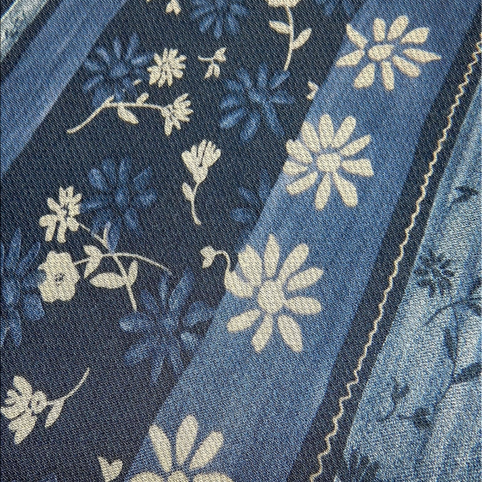 Patterned Deep-Sea Blue Novelty Rug, pat301