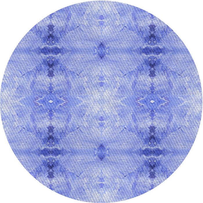 Square Patterned Light Slate Blue Rug, pat302blu