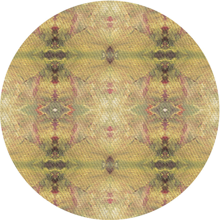 Square Patterned Copper Brown Rug, pat302brn