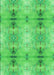 Machine Washable Transitional Neon Green Rug, wshpat302grn