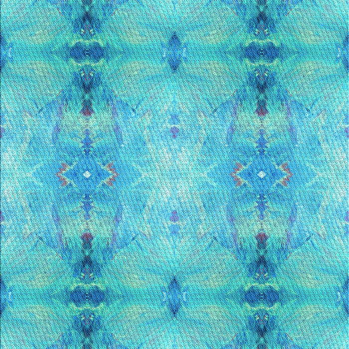 Machine Washable Transitional Dark Turquoise Green Rug, wshpat302lblu