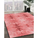 Machine Washable Transitional Light Coral Pink Rug in a Family Room, wshpat302rd