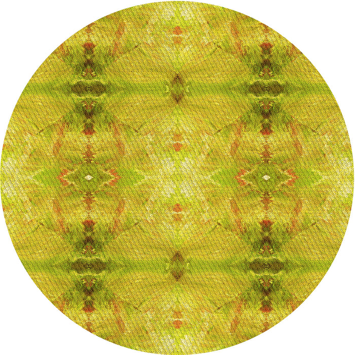 Square Patterned Golden Yellow Rug, pat302yw