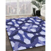 Machine Washable Transitional Jeans Blue Rug in a Family Room, wshpat3020blu