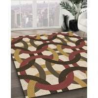 Patterned Red Brown Rug, pat3020brn