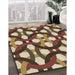 Machine Washable Transitional Red Brown Rug in a Family Room, wshpat3020brn
