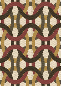 Machine Washable Transitional Red Brown Rug, wshpat3020brn