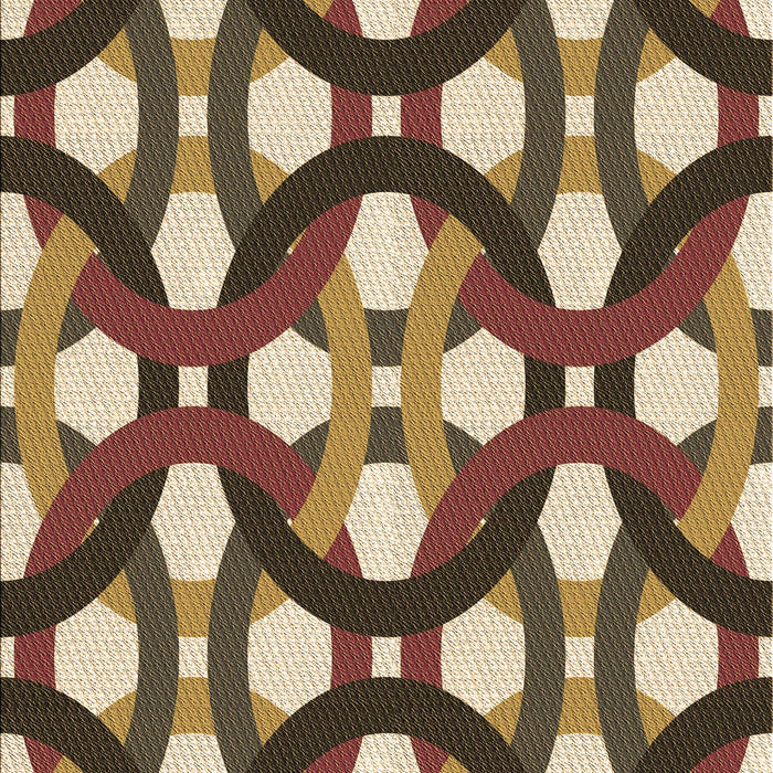 Machine Washable Transitional Red Brown Rug, wshpat3020brn