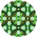 Square Patterned Green Rug, pat3020grn