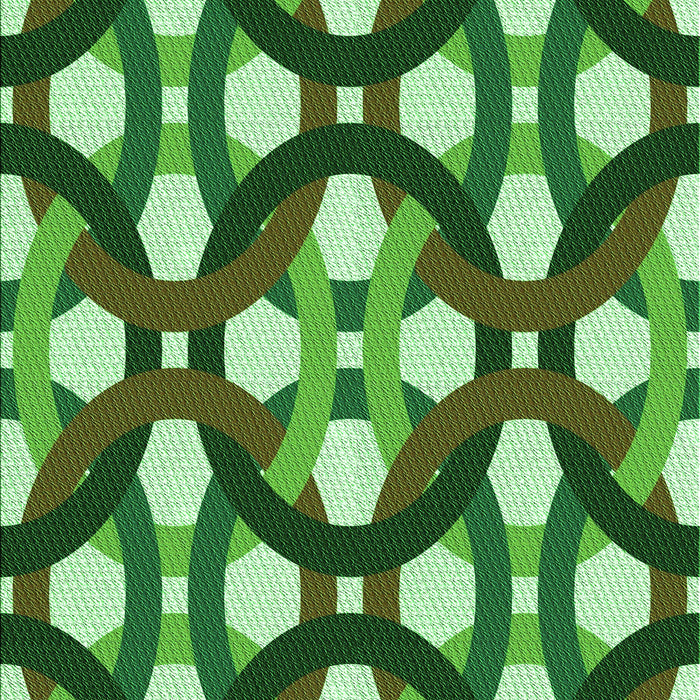 Machine Washable Transitional Green Rug, wshpat3020grn