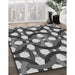 Patterned Cloud Gray Rug in Family Room, pat3020gry