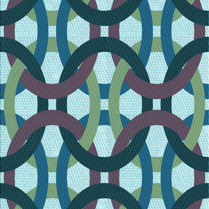 Patterned Tiffany Blue Rug, pat3020lblu