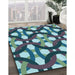 Machine Washable Transitional Tiffany Blue Rug in a Family Room, wshpat3020lblu