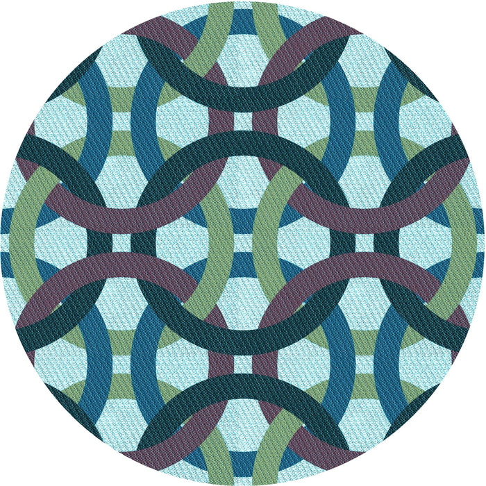 Square Patterned Tiffany Blue Rug, pat3020lblu