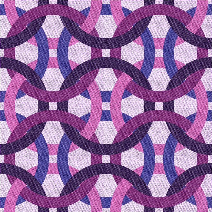 Round Patterned Dark Magenta Purple Rug, pat3020pur