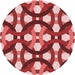 Square Patterned Light Coral Pink Rug, pat3020rd