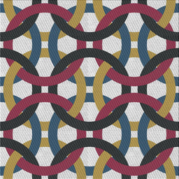Square Patterned Purple Novelty Rug, pat3020