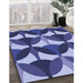 Patterned Denim Dark Blue Rug in Family Room, pat3021blu