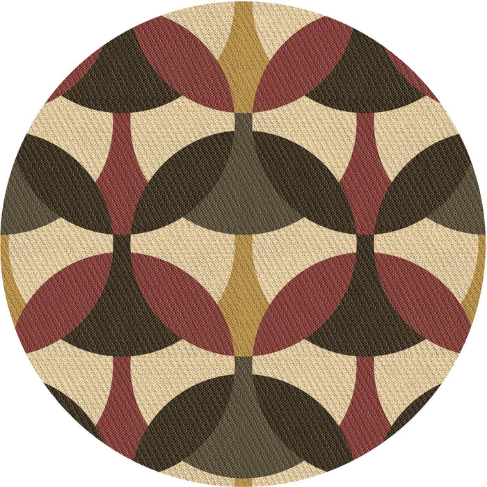 Square Machine Washable Transitional Red Brown Rug in a Living Room, wshpat3021brn